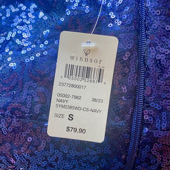 [BRAND NEW] Windsor Colette Formal Sequin Strapless High Slit Mermaid Dress - Picture 4 of 4